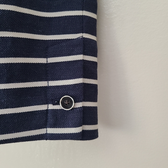 Banana Republic Navy & Cream Striped Blazer - Picture 7 of 9